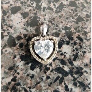 TRR 925 Sterling Silver Simulated Heart Shape Love Pendant